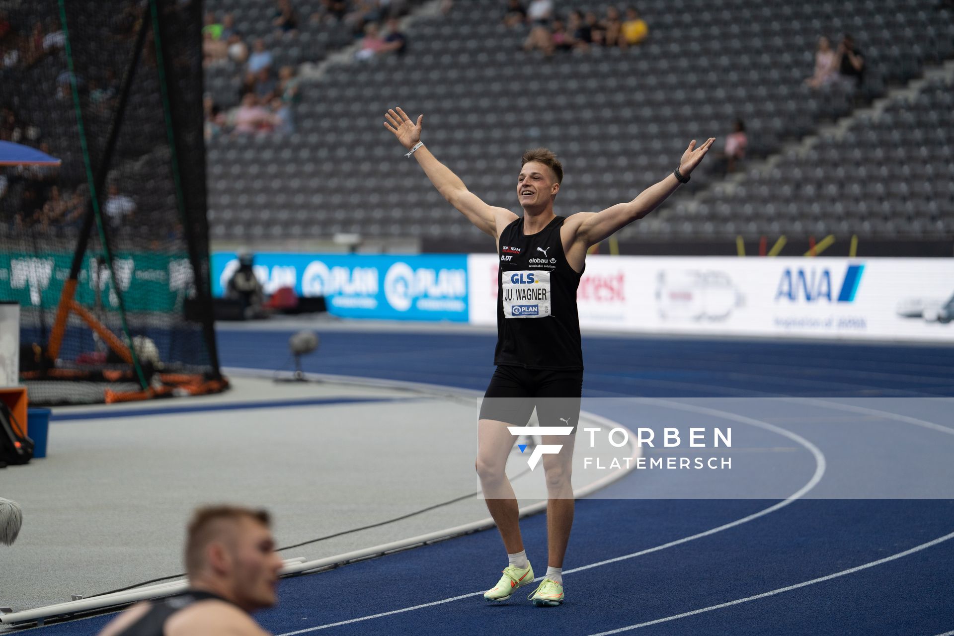 Julian Wagner (LC Top Team Thueringen) waehrend der deutschen Leichtathletik-Meisterschaften im Olympiastadion am 25.06.2022 in Berlin